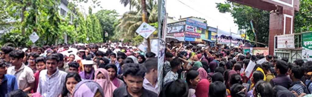 খুলনায় জাতীয় বিশ্ববিদ্যালয়ের সম্মান ১ম বর্ষ ভর্তি পরীক্ষা অনুষ্ঠিত 5 13 12