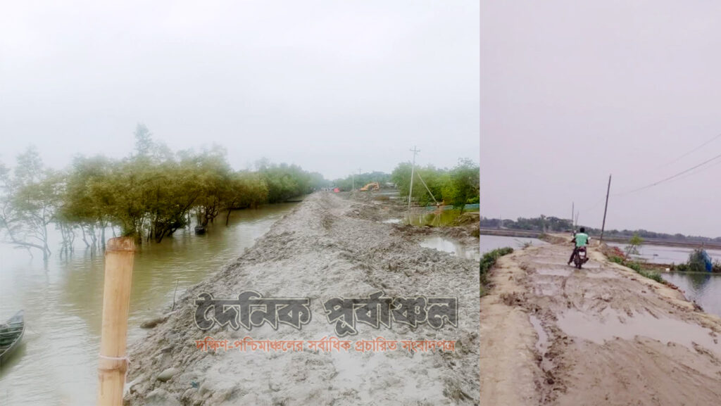 কয়রার দক্ষিণ বেদকাশি ইউনিয়নে নেই কোনো পাকা সড়ক, বৃষ্টি হলেই থাকে যানবাহন বন্ধ 5 6 17